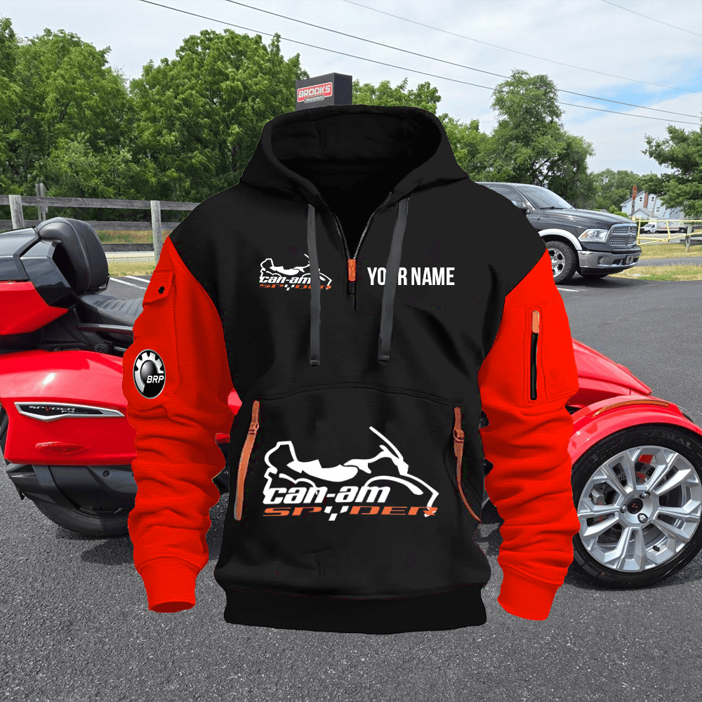 SPD Custom Print Name Quarter Zipper Hoodie