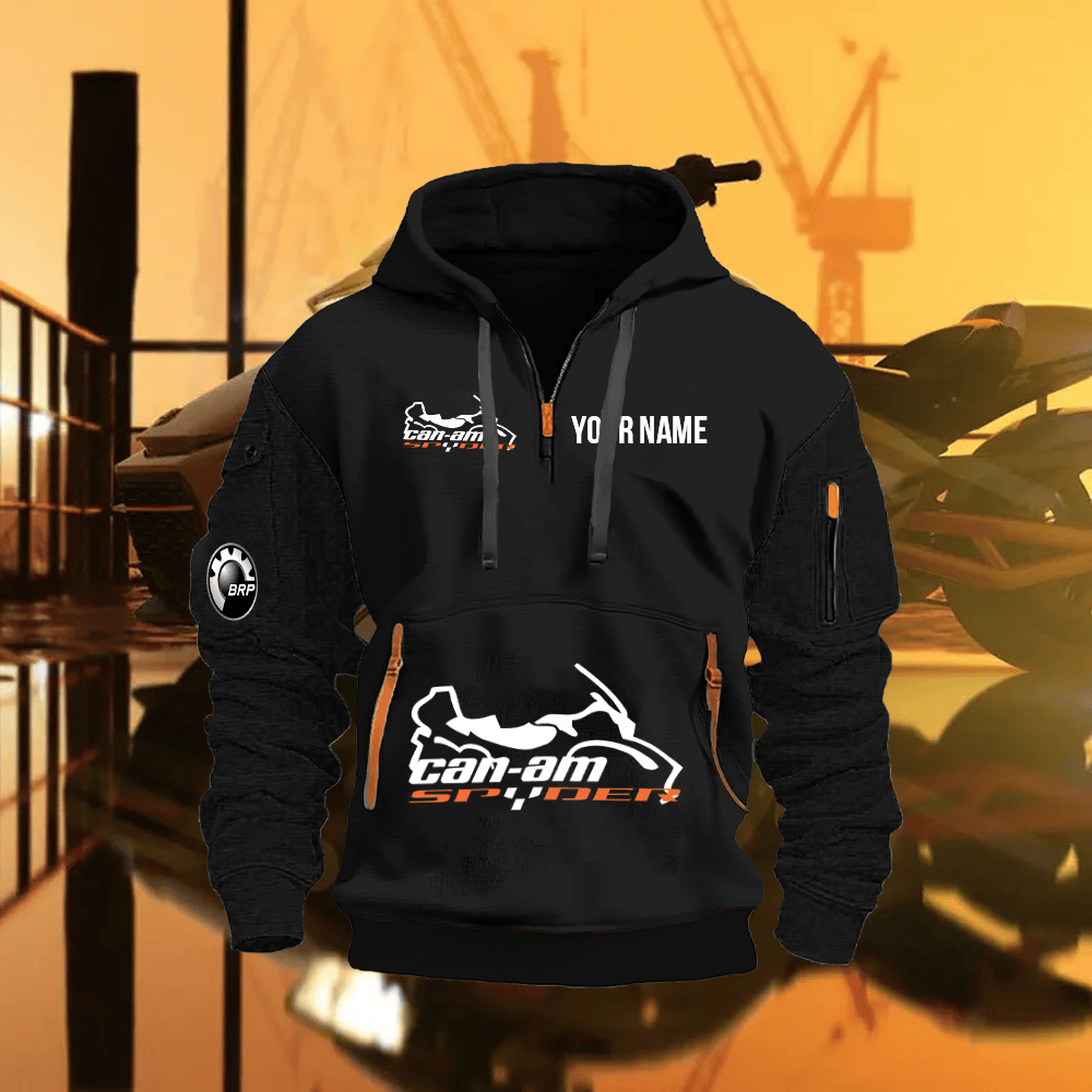 SPD Custom Print Name Quarter Zipper Hoodie