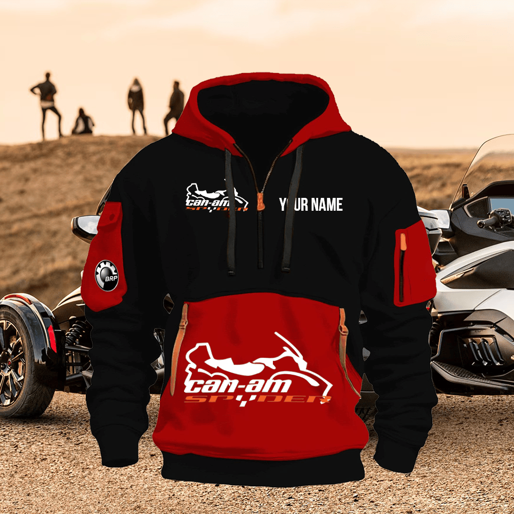 SPD Print Name Quarter Zipper Hoodie