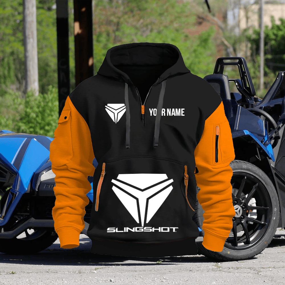 SS Custom Print Name Quarter Zipper Hoodie