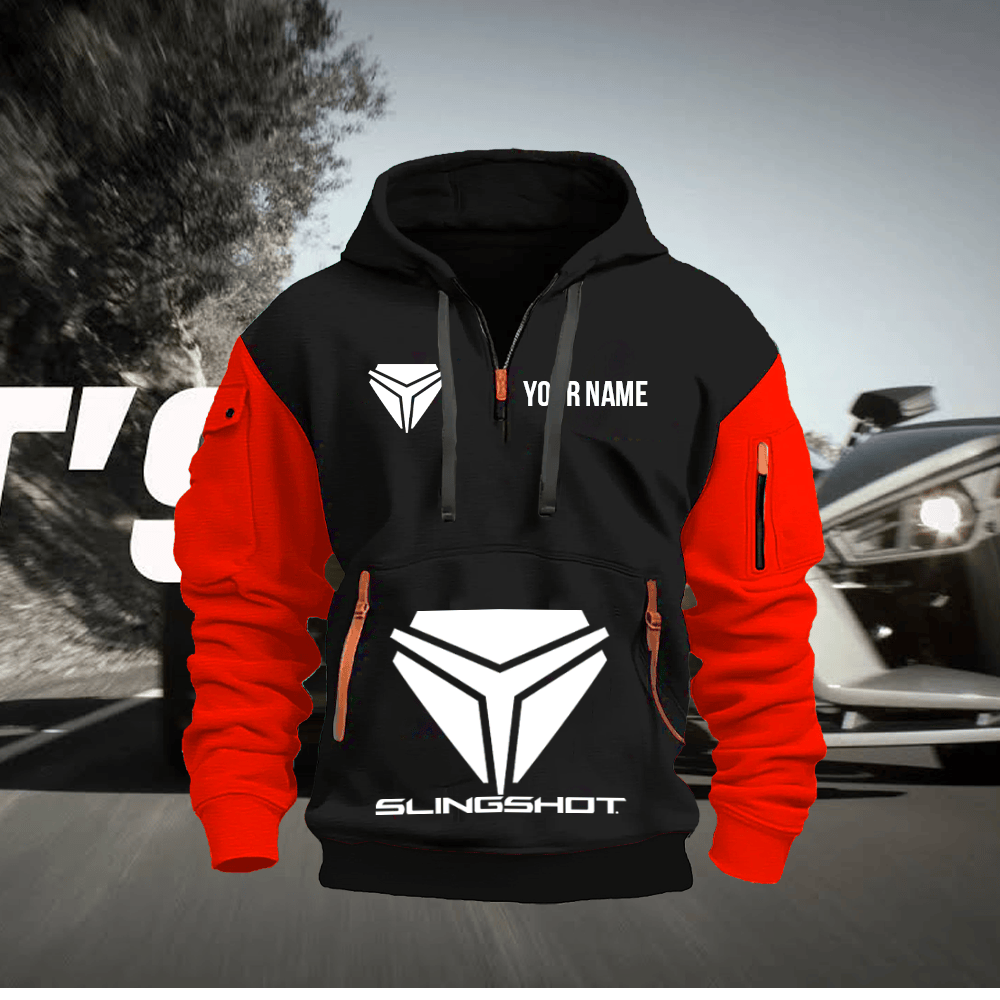 SS Custom Print Name Quarter Zipper Hoodie