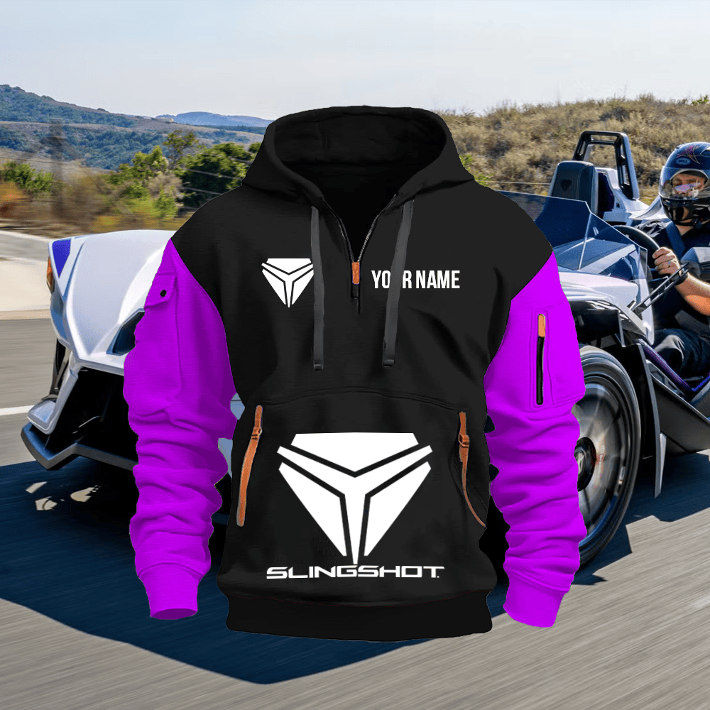 SS Custom Print Name Quarter Zipper Hoodie