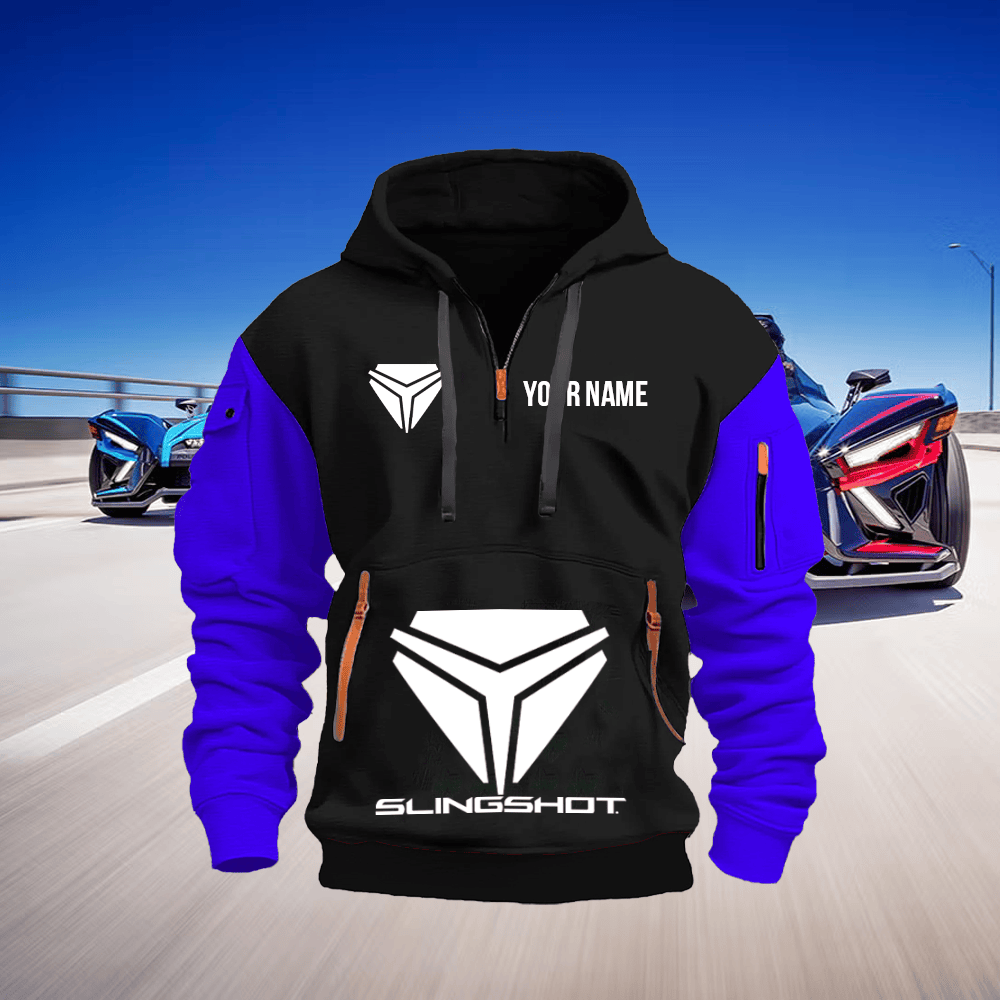 SS Custom Print Name Quarter Zipper Hoodie