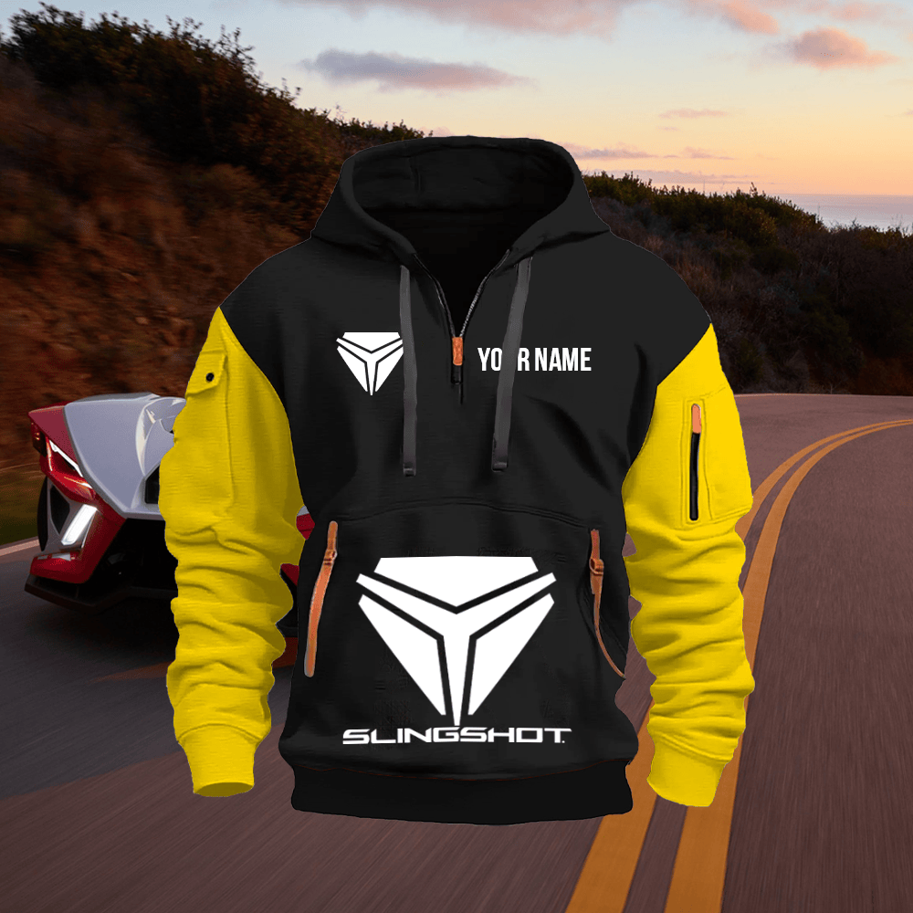 SS Custom Print Name Quarter Zipper Hoodie