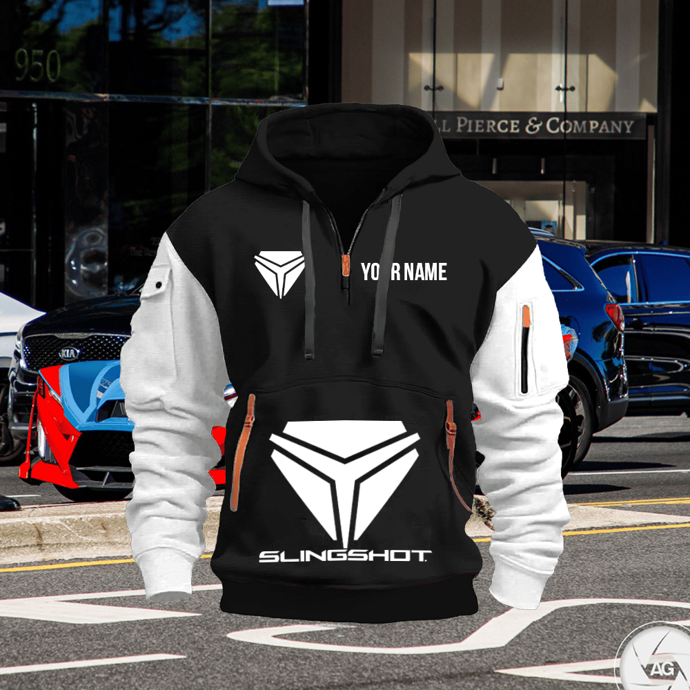 SS Custom Print Name Quarter Zipper Hoodie