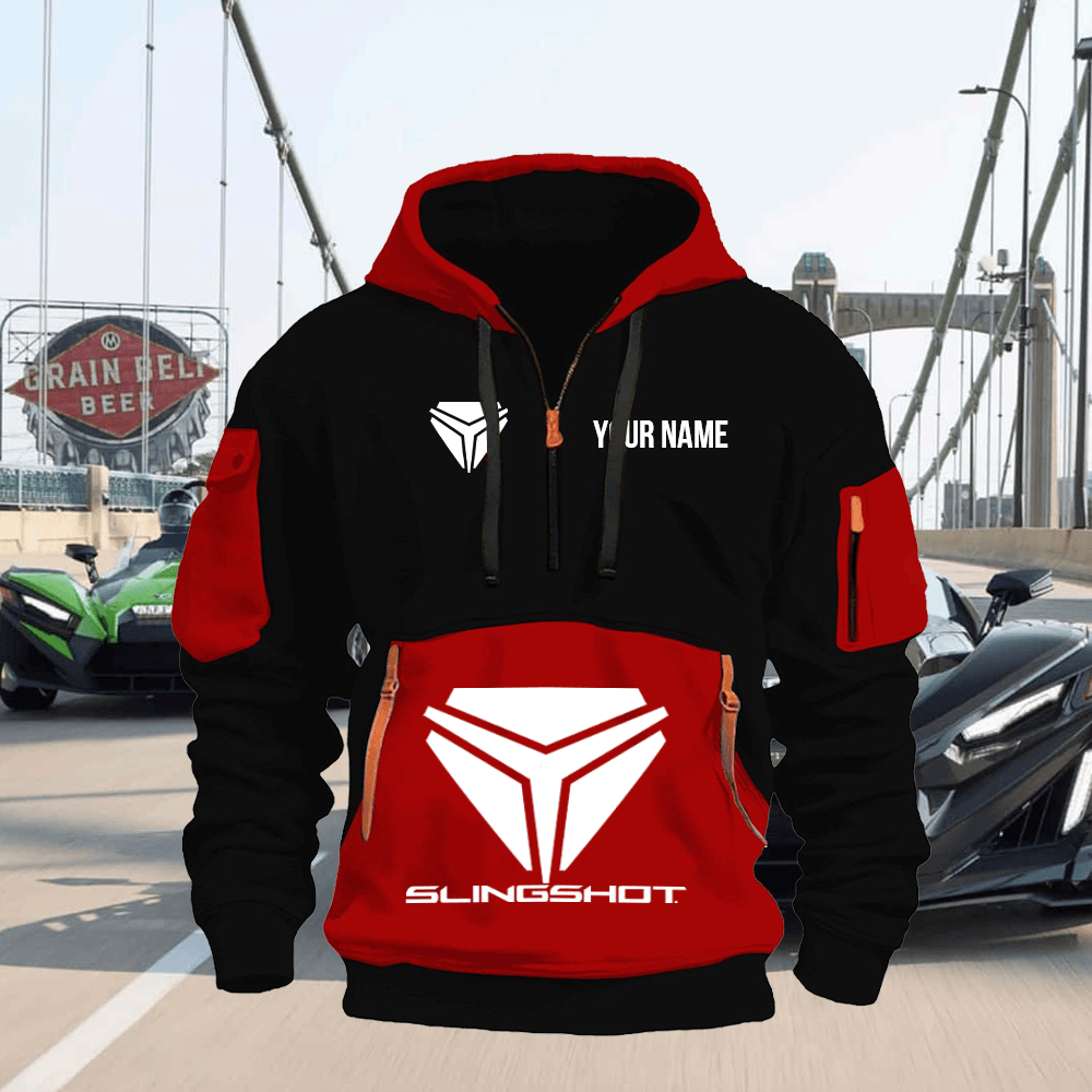 SS Print Name Quarter Zipper Hoodie