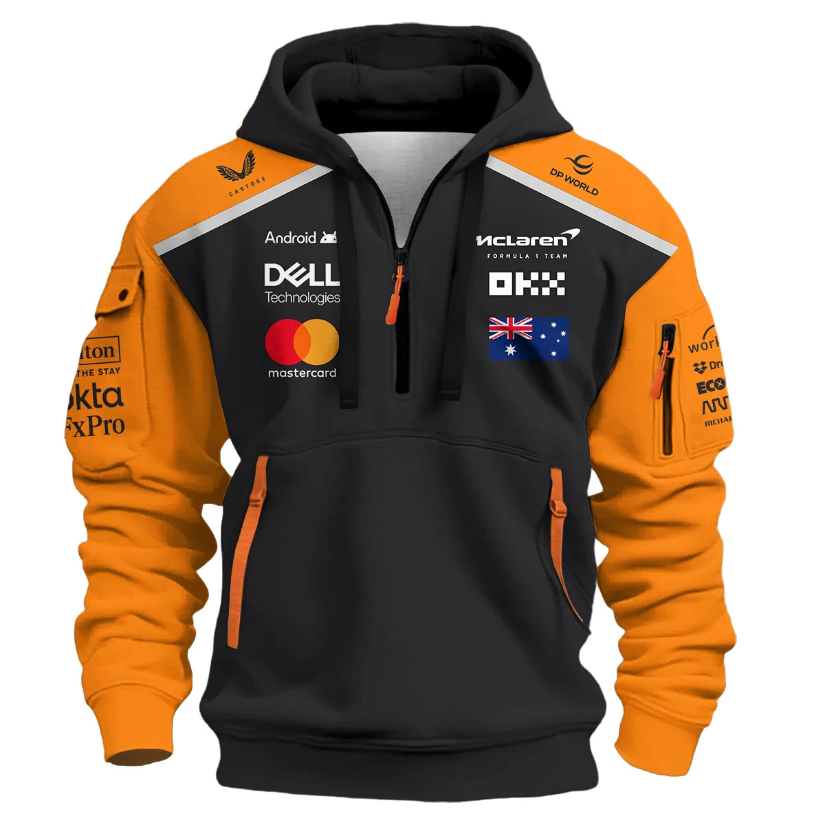 Oscar Piastri McLaren Formula One Exclusive Logo Hoodie Half Zipper BLF1290325A4MCLHDF