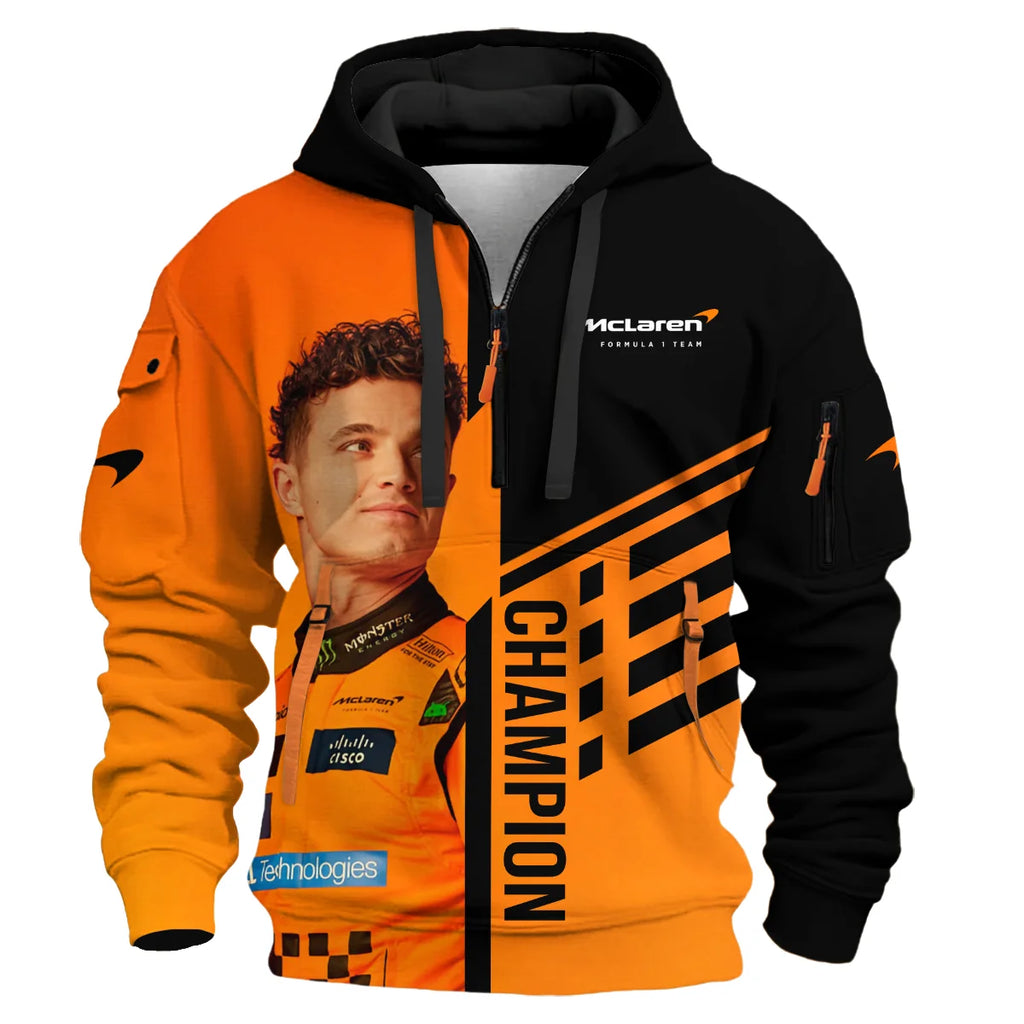 2025 World Champion Lando Norris McLaren F1 Team Hoodie Half Zip BLNRWDCA3HDF