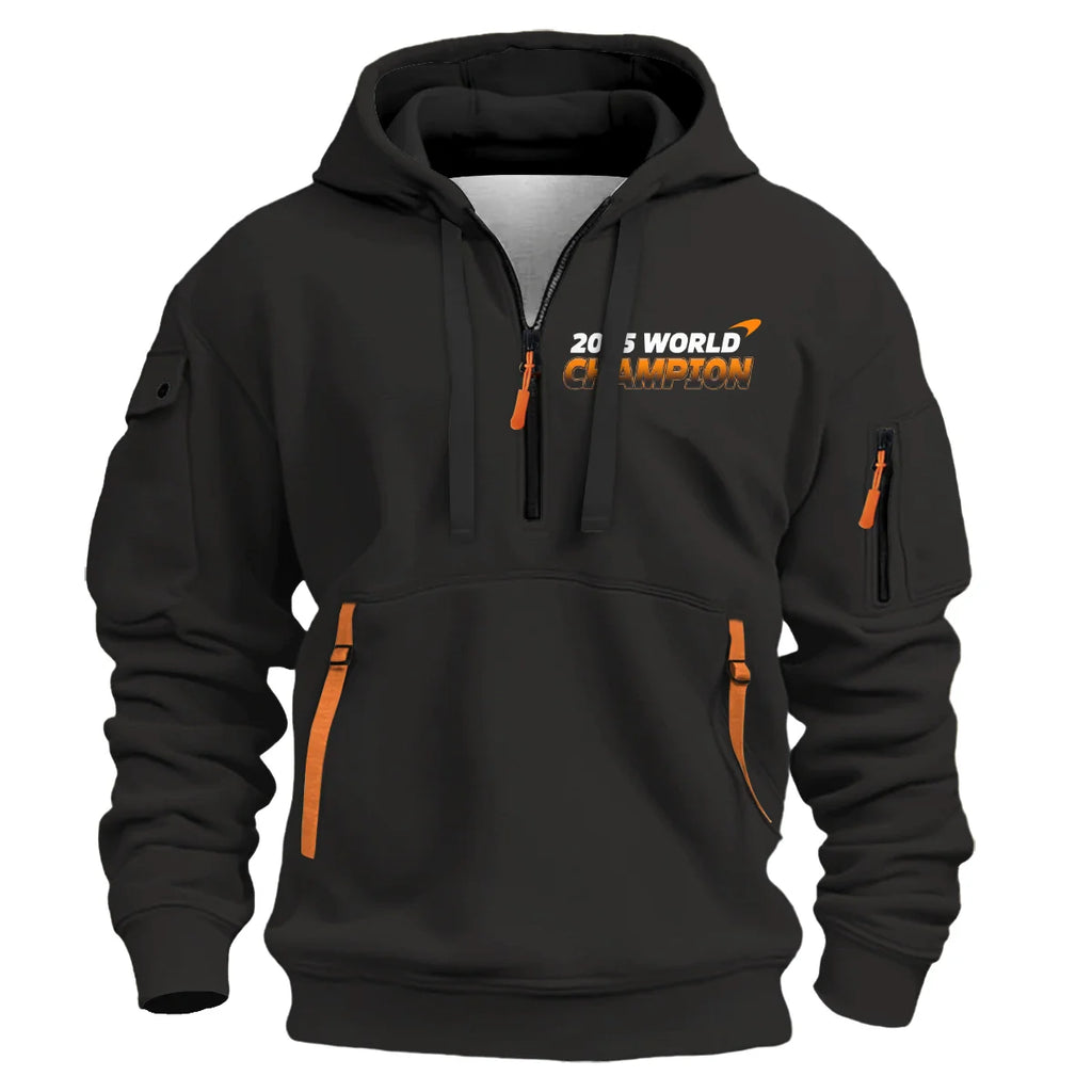 2025 Lando Norris 4 World Champion McLaren F1 Team Hoodie Half Zip BLNRWDCA8HDF