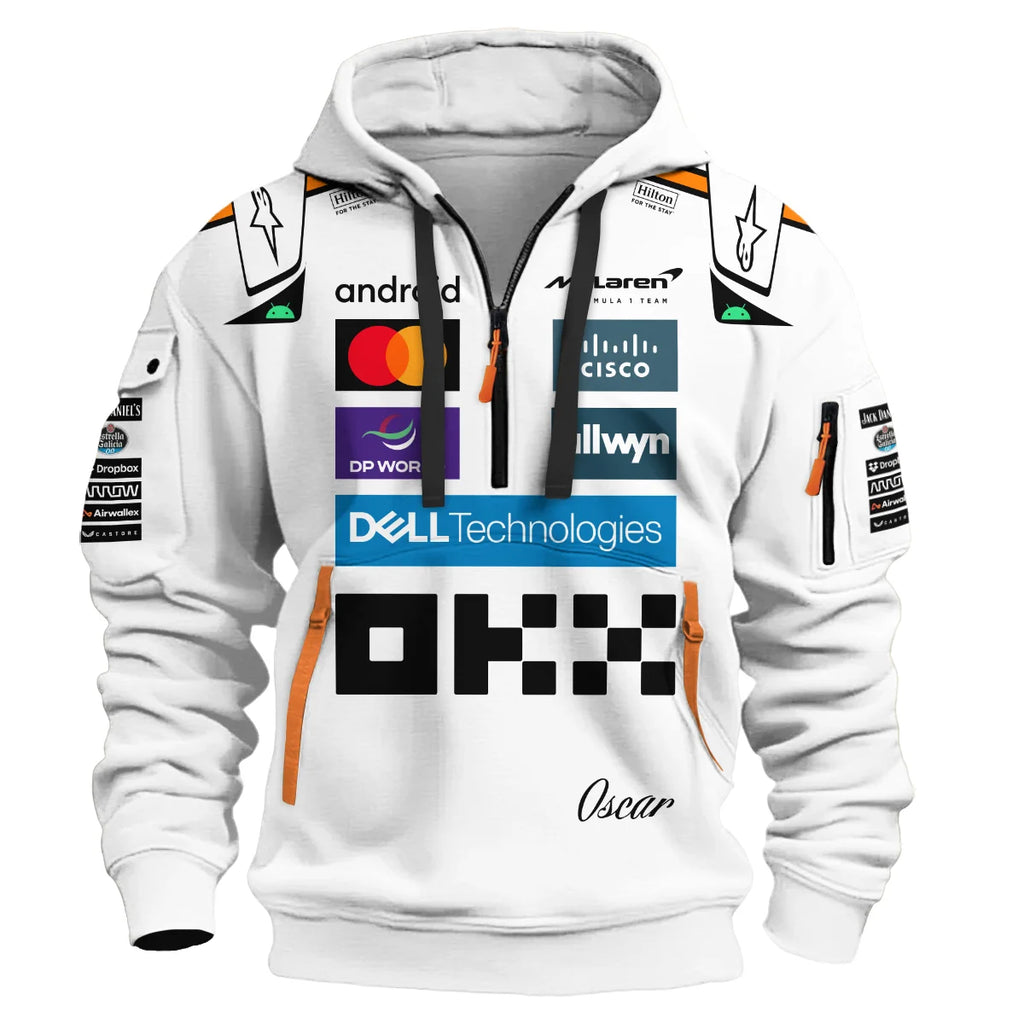 2025 Oscar Piastri Racing Suit McLaren F1 Hoodie Half Zipper BLVAOP150825A4HDF