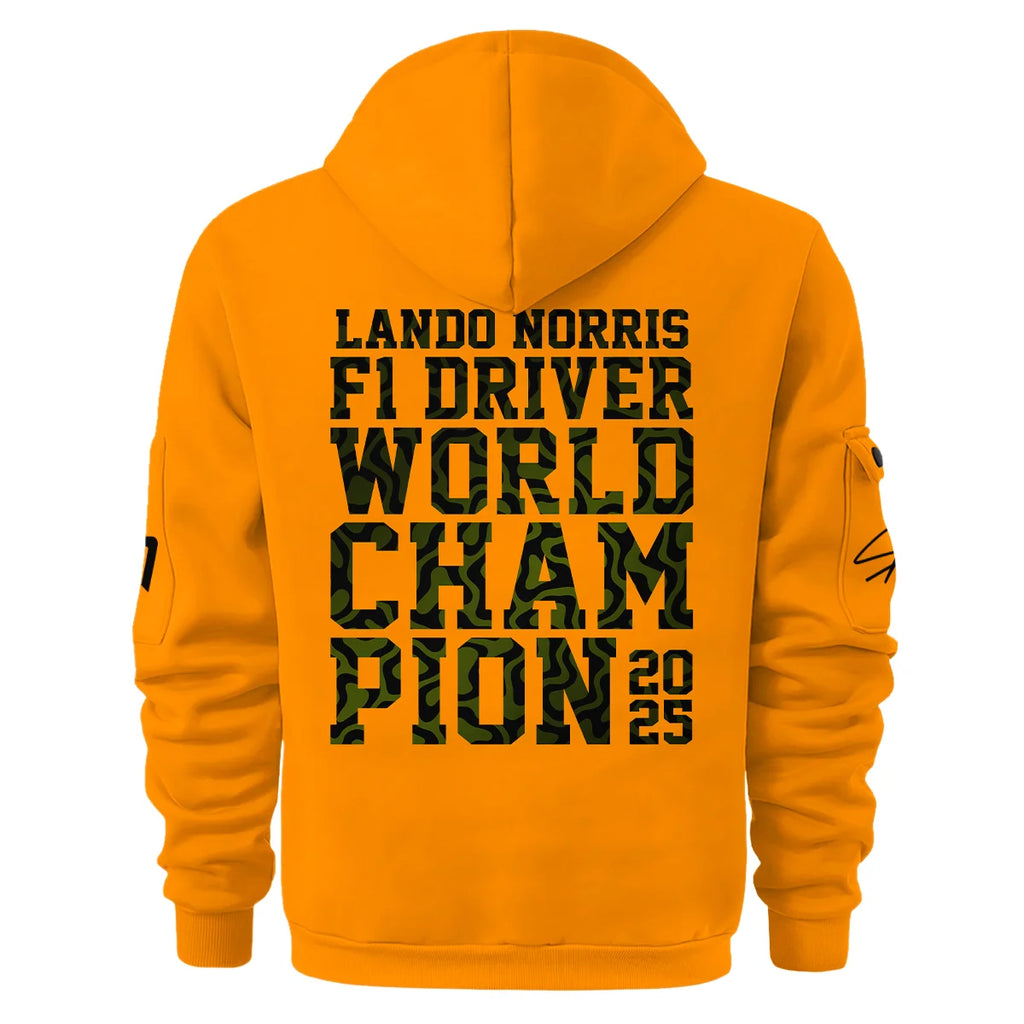 2025 F1 Driver Champion Lando Norris McLaren F1 Team Hoodie Half Zip BLNRWDCA6HDF