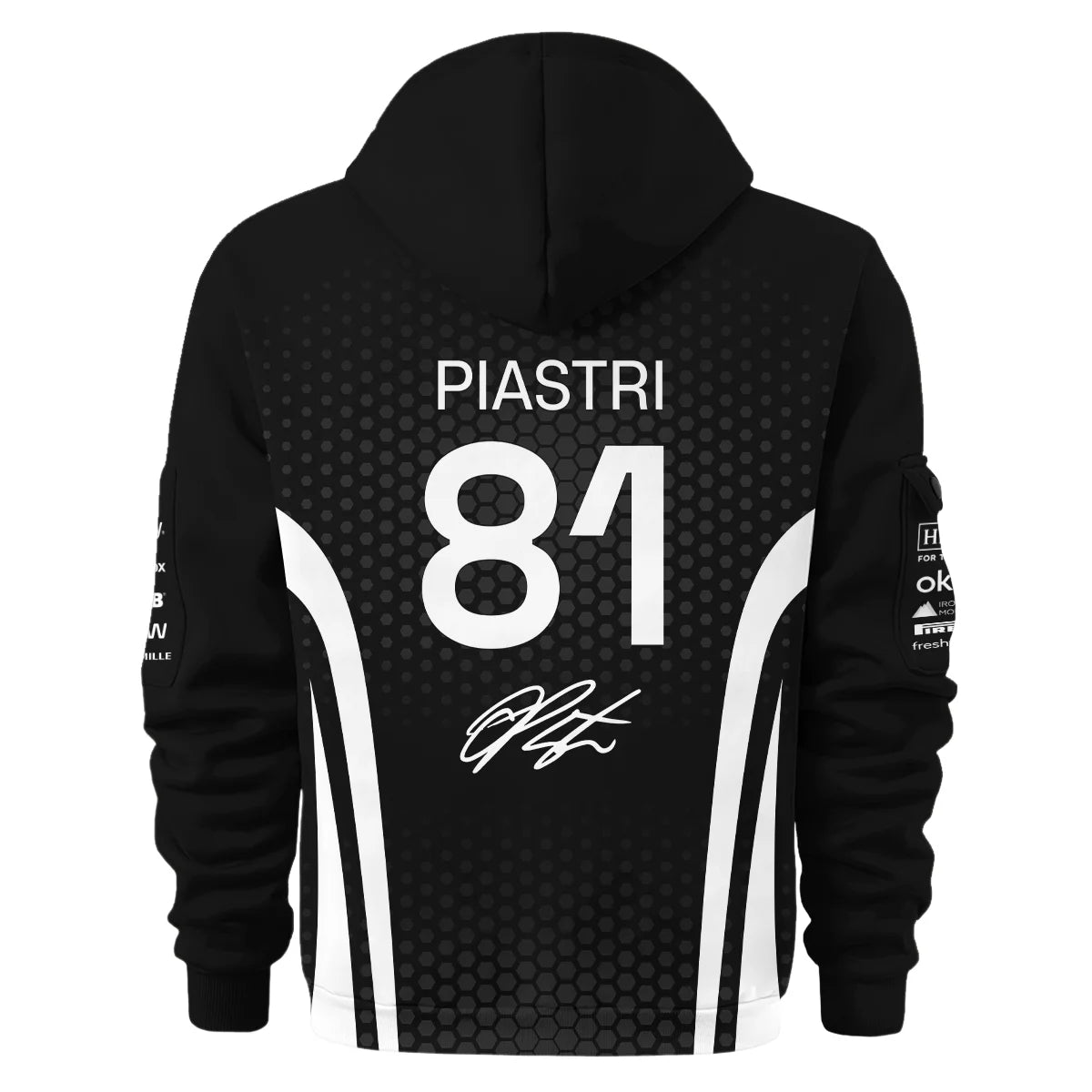 2026 Oscar Piastri McLaren F1 Teamwear Hoodie Half Zip BLOP26226A2HDF - White