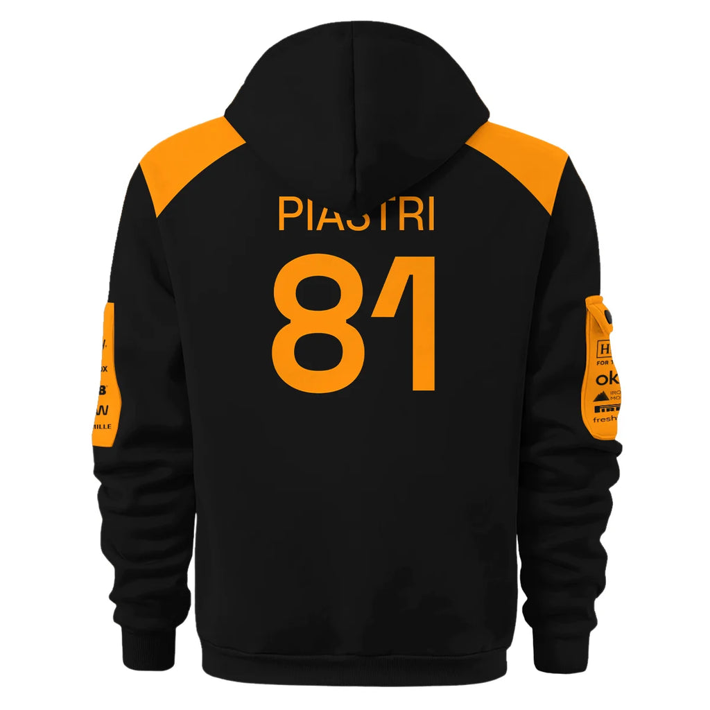 2026 Oscar Piastri McLaren F1 Teamwear Hoodie Half Zip BLOP4226A1HDF - Orange
