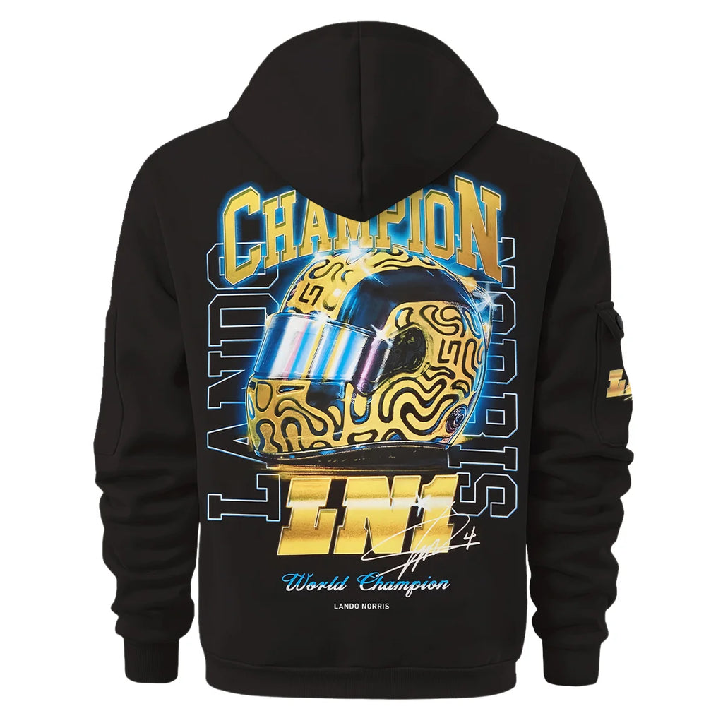 LN1 World Champion Lando Norris Hoodie Half Zip BLVALN051225A10HDF