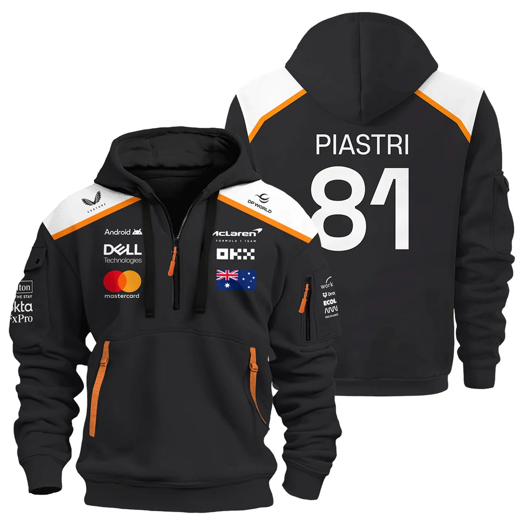 Oscar Piastri OP81 McLaren F1 Exclusive Hoodie Half Zipper BLF19625A4HDF