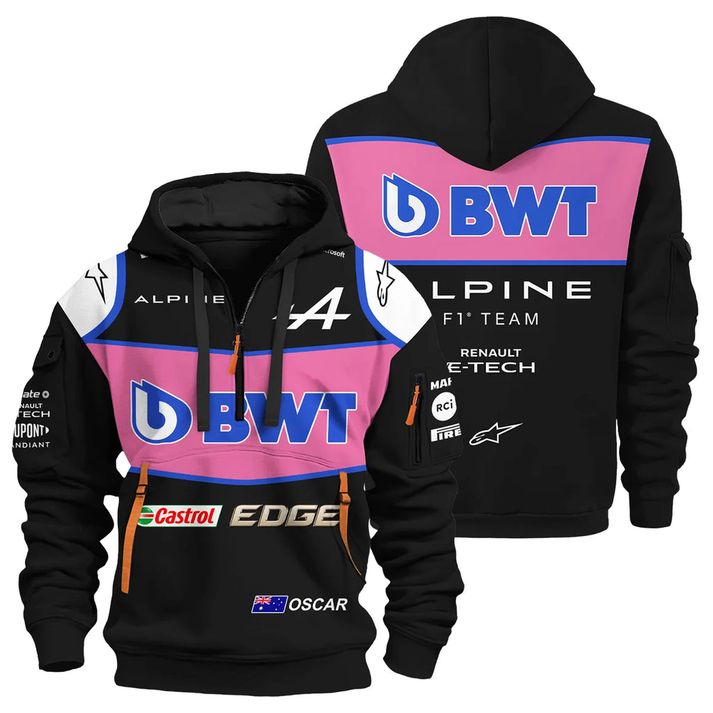 2022 Oscar Piastri Racing Suit Alpine F1 Hoodie Half Zipper BLVAOP150825A8HDF