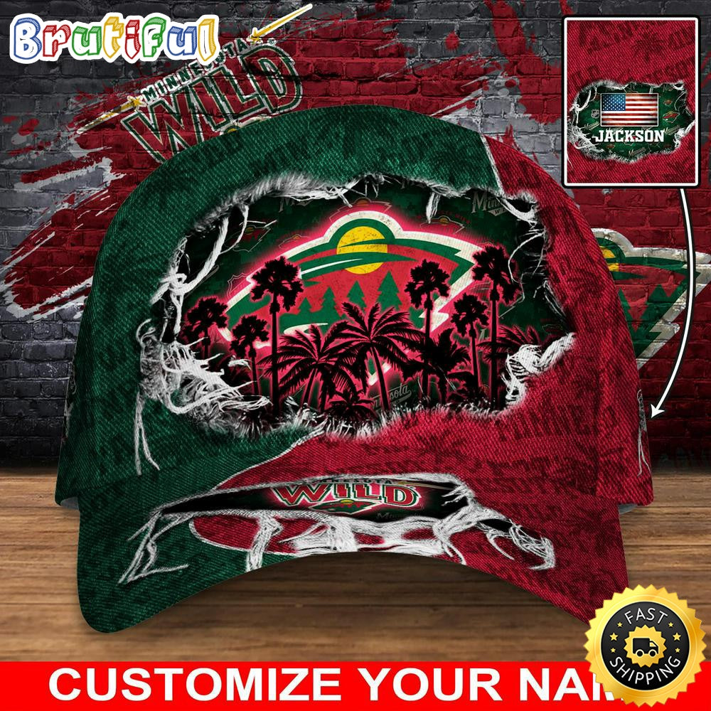 Customized Nhl Minnesota Wild Baseball Cap New Collection For Sports Fans