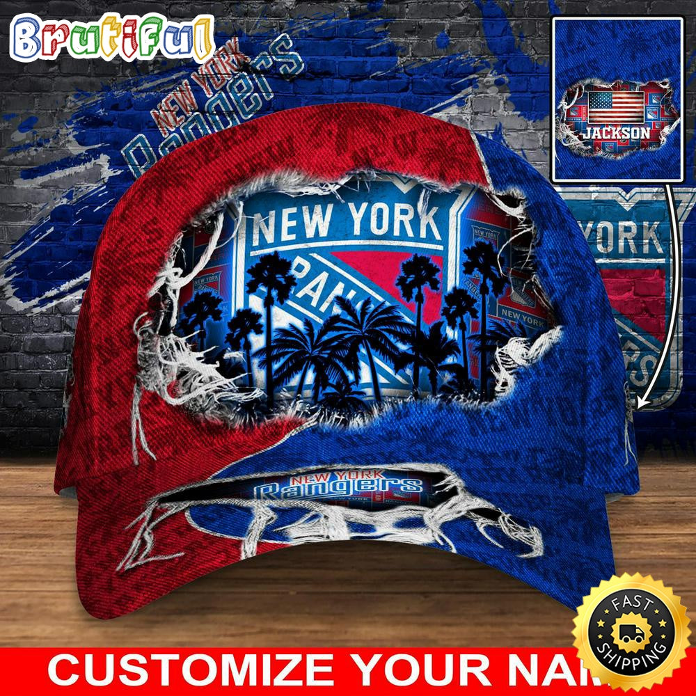 Customized Nhl New York Rangers Baseball Cap New Collection For Sports Fans