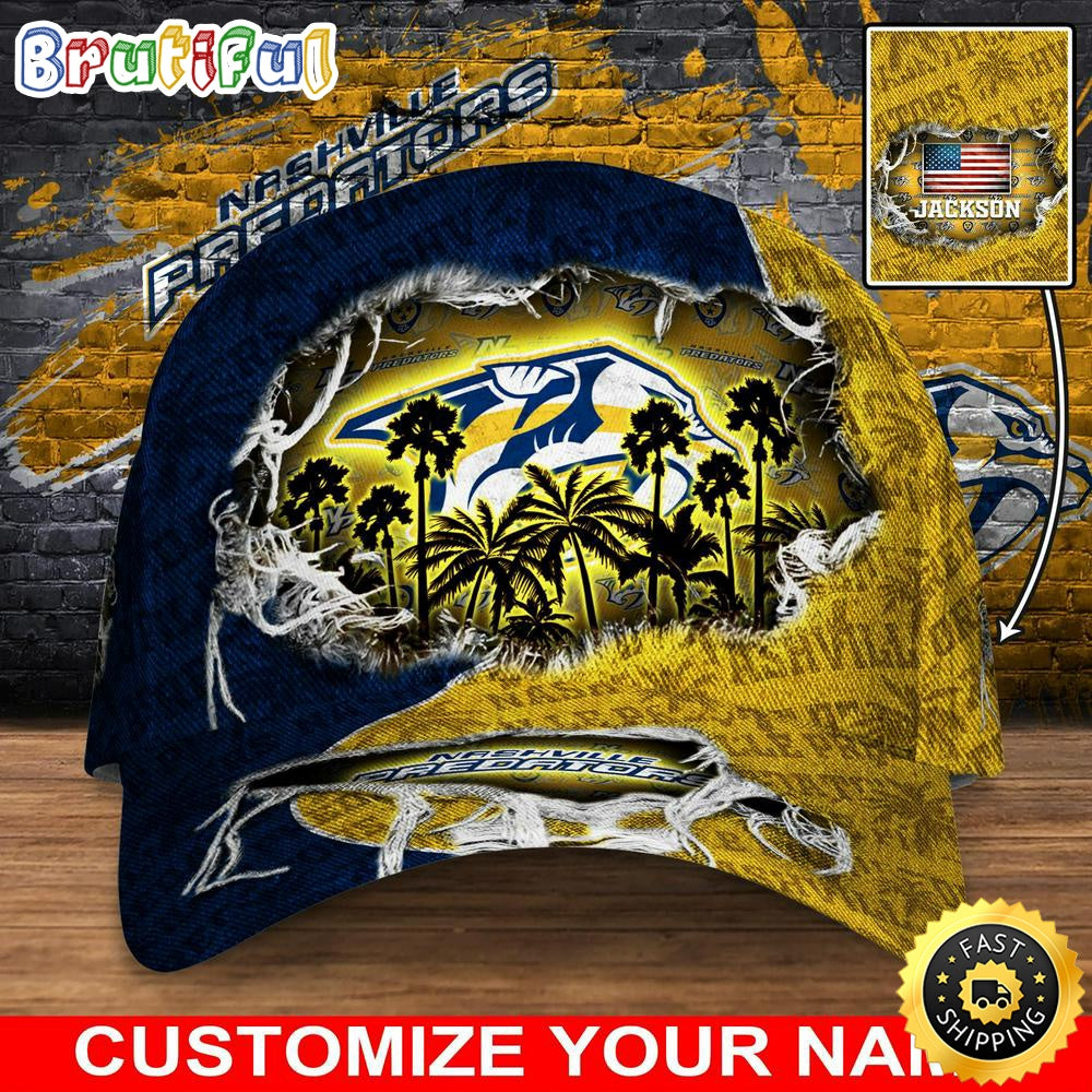 Customized Nhlshville Predators Baseball Cap New Collection For Sports Fans