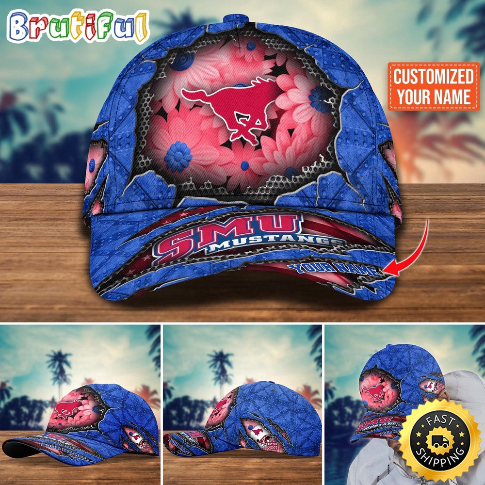 Ncaa Smu Mustangs Baseball Cap Custom Cap Trending