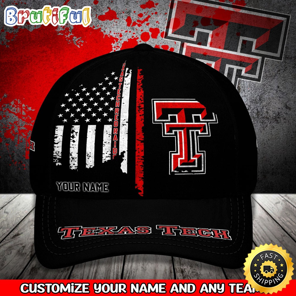 Ncaa Texas Tech Red Raiders Baseball Cap Your Name Custom Baseball Cap