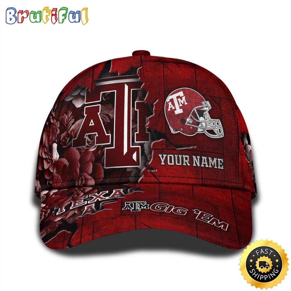 Personalized Ncaa Texas A&amp;Ampm Aggies All Over Print Baseball Cap Show Your Pride
