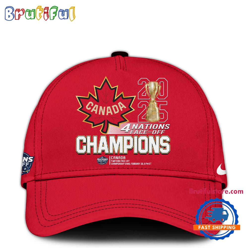 Canada Hockey 2025 4 Nations Face-Off Champions New Cap Hats