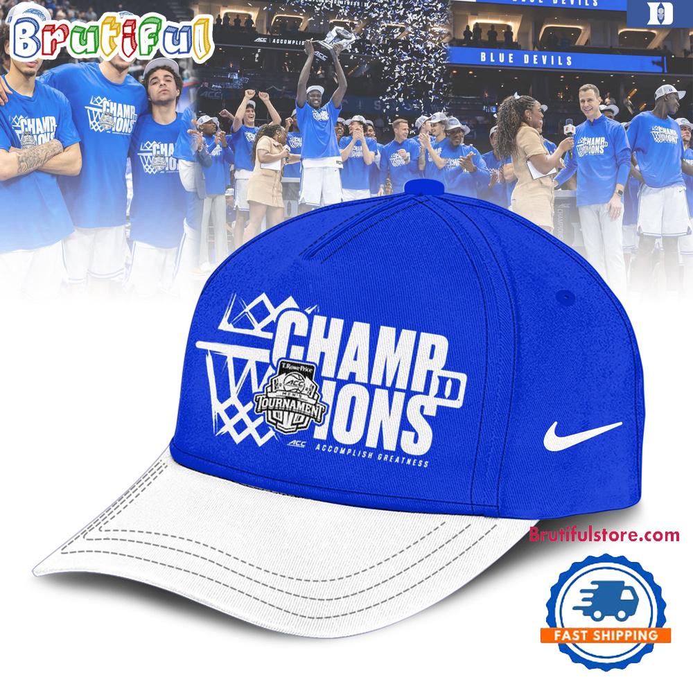 Duke Blue Devils 2025 Acc Men’S Basketball Conference Tournament Champions Cap Hats