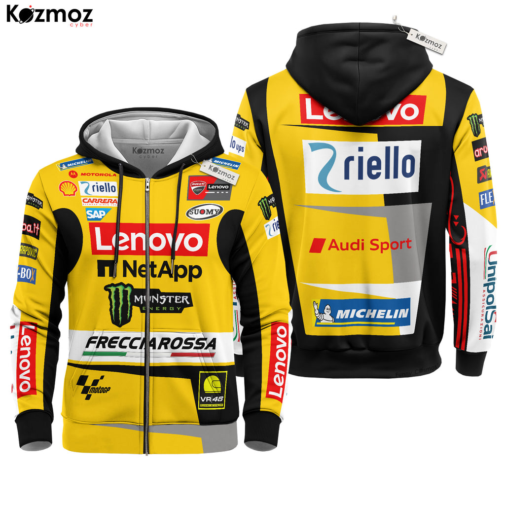 Francesco Bagnaia Racing Costume 2023 Yellow Livery Collection - Ducati MotoGP Racing Team