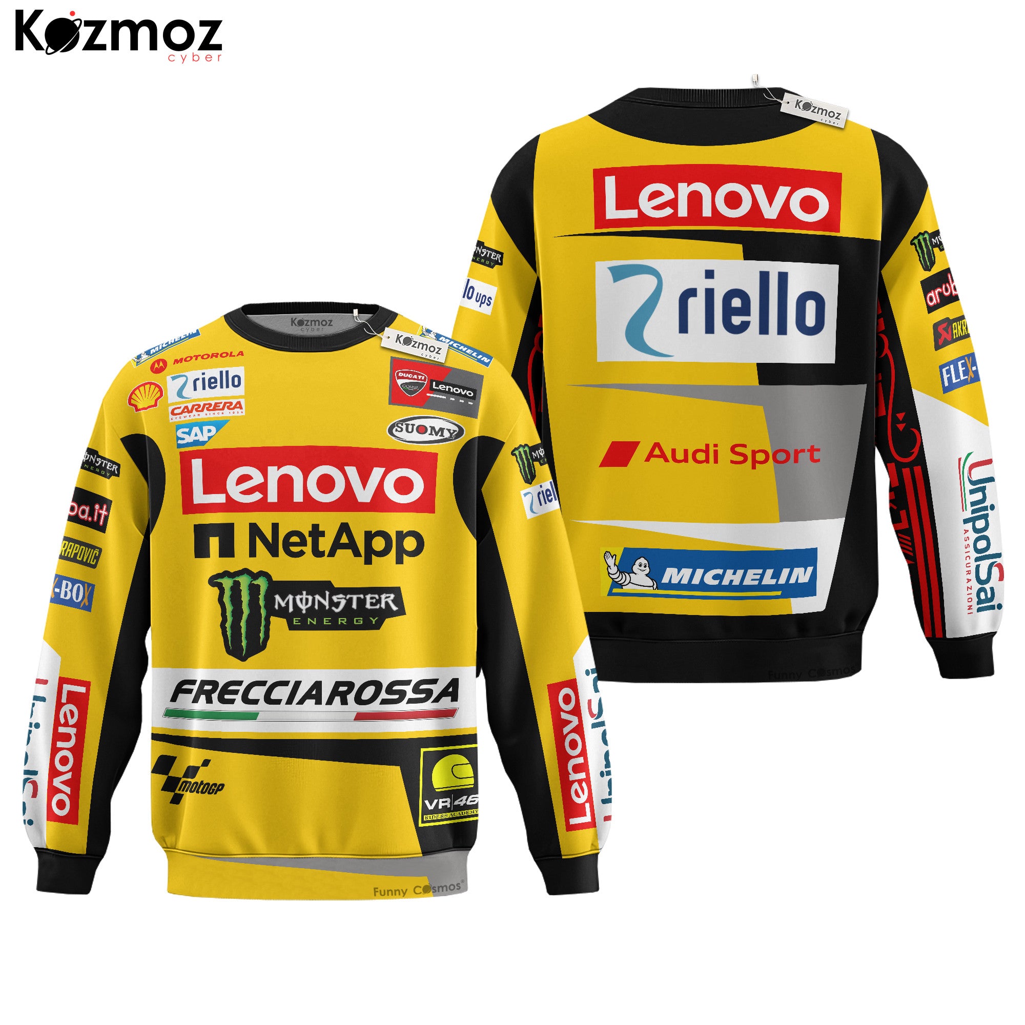 Francesco Bagnaia Racing Costume 2023 Yellow Livery Collection - Ducati MotoGP Racing Team