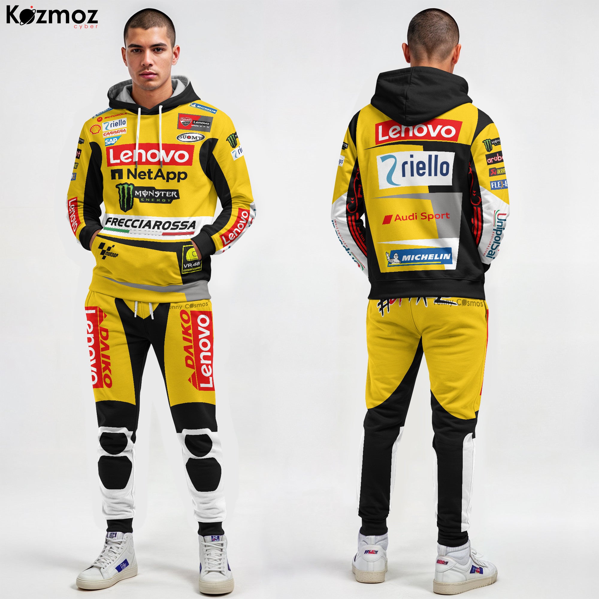 Francesco Bagnaia Racing Costume 2023 Yellow Livery Collection - Ducati MotoGP Racing Team