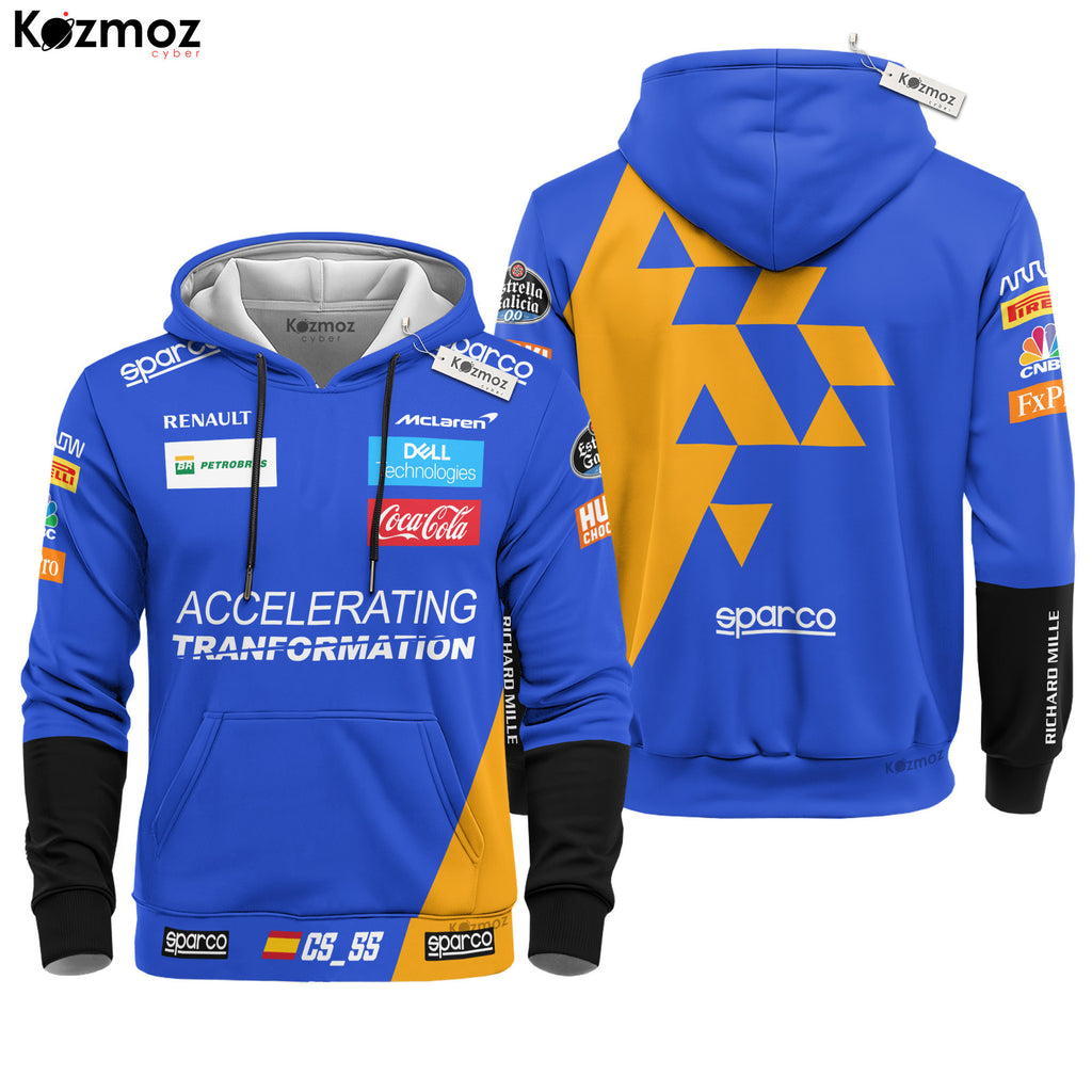 Carlos Sainz Racing Costume 2019 Sparco Signed Collection - McLaren  Racing Team -