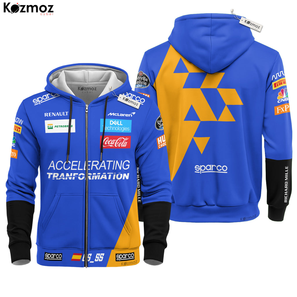 Carlos Sainz Racing Costume 2019 Sparco Signed Collection - McLaren  Racing Team -