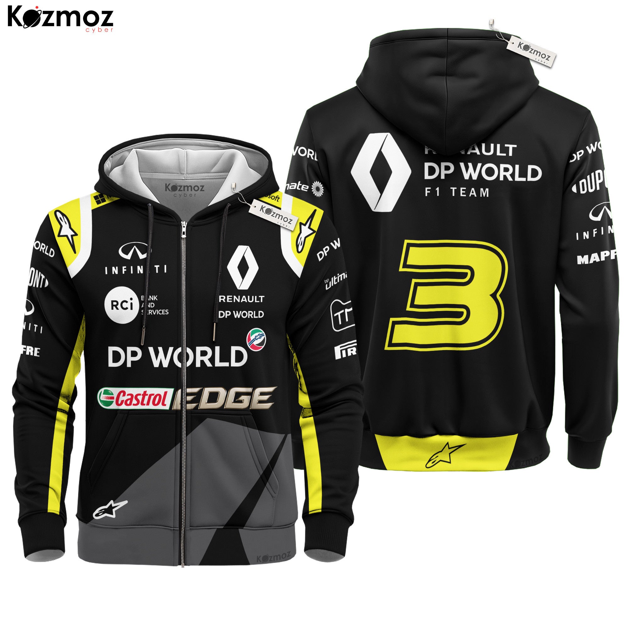 Daniel Ricciardo 2018 Renault DP World Race Suit Uniform - Racing Suit -