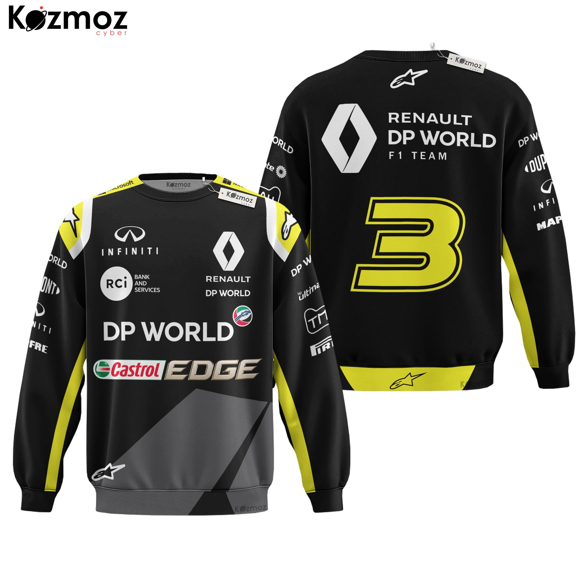 Daniel Ricciardo 2018 Renault DP World Race Suit Uniform - Racing Suit -