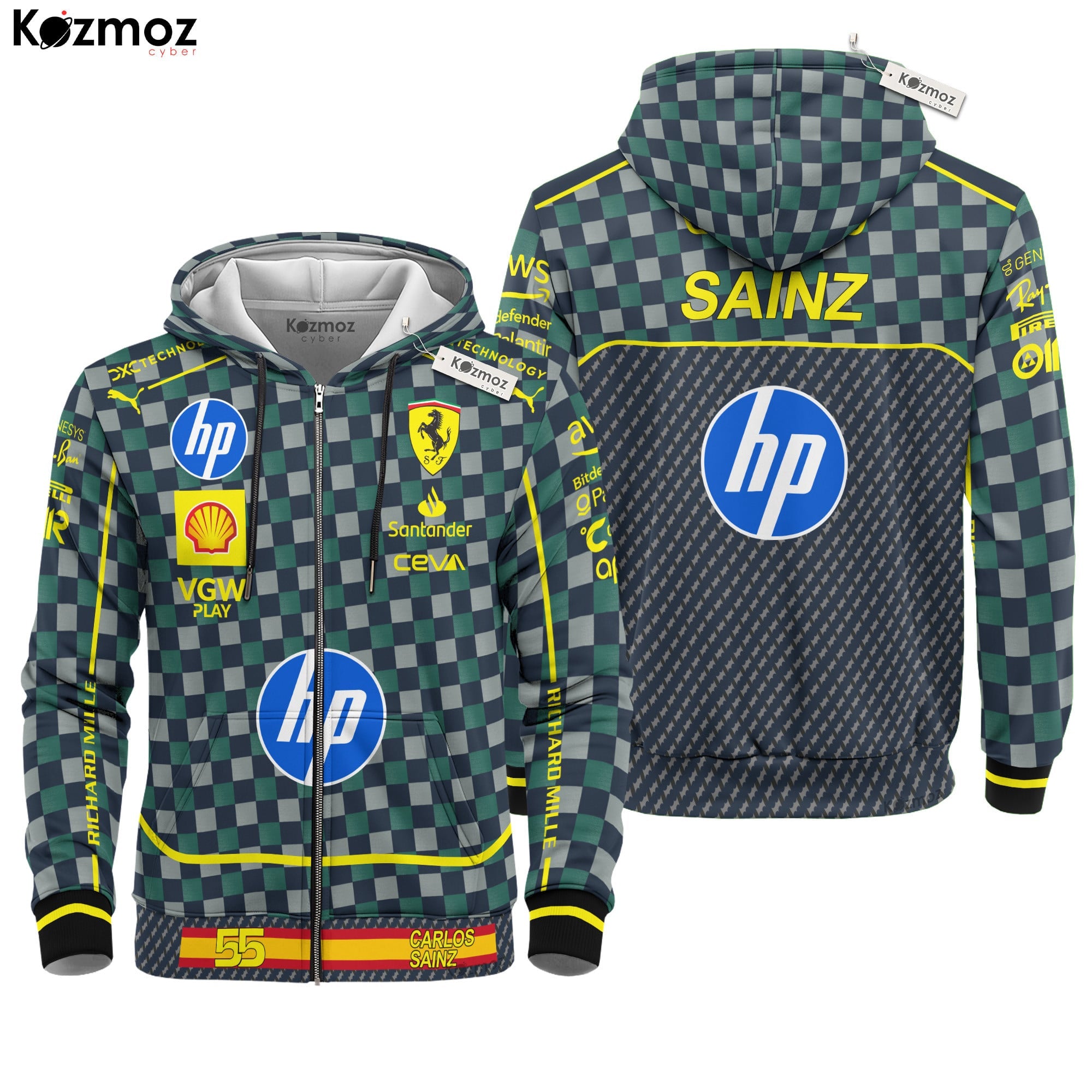 Carlos Sainz Racing Costume Carbon-Fibre Italian Grand Prix Collection - SF  Racing Team -