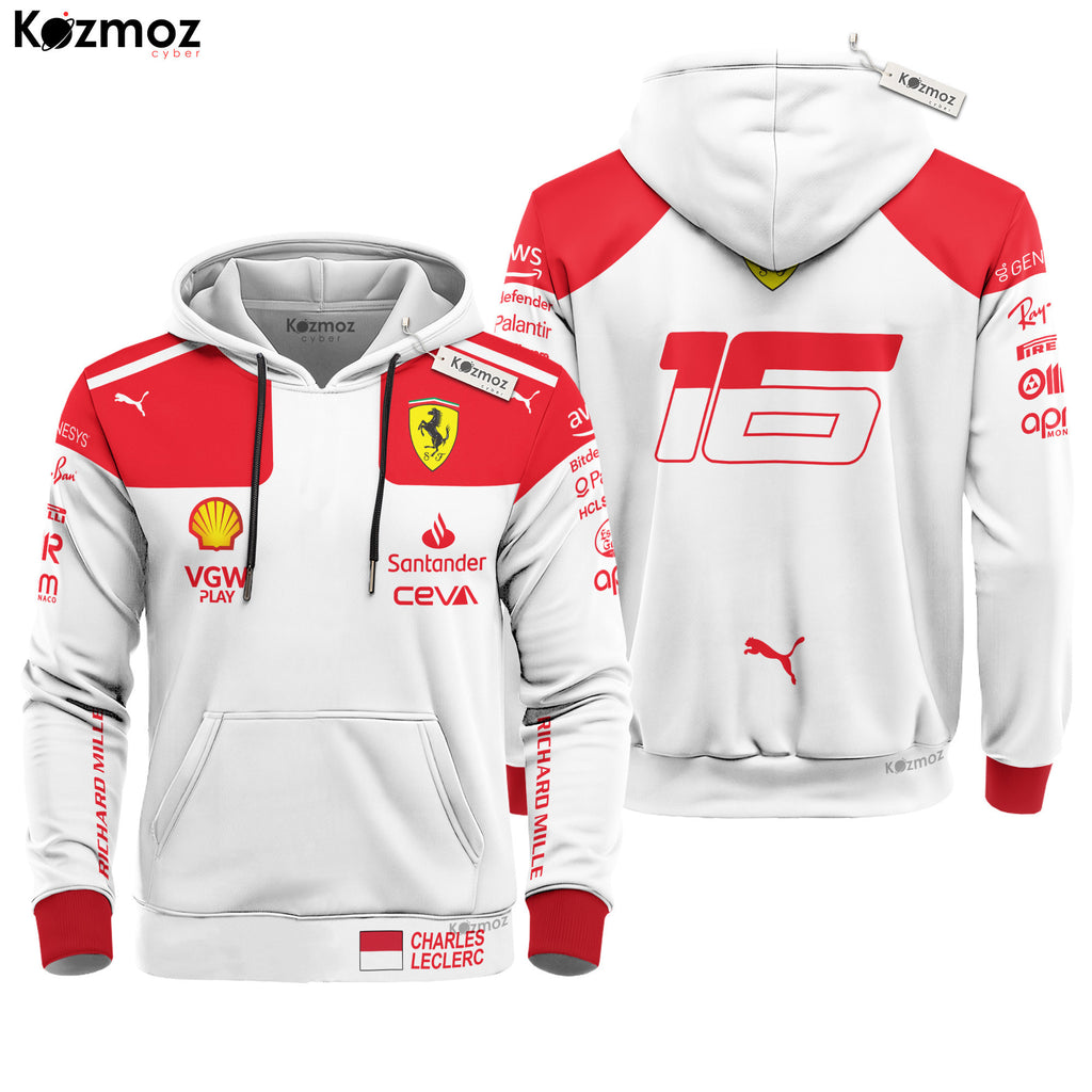 Charles Leclerc Racing Costume 2023 Monaco GP Collection - SF Racing Team -