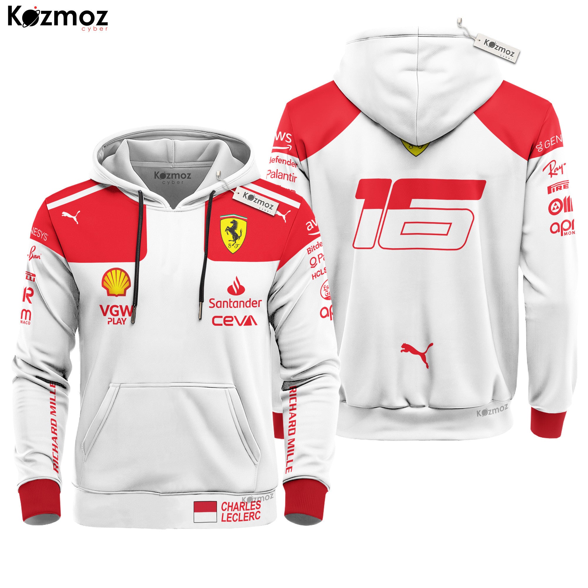 Charles Leclerc Racing Costume 2023 Monaco GP Collection - SF Racing Team -