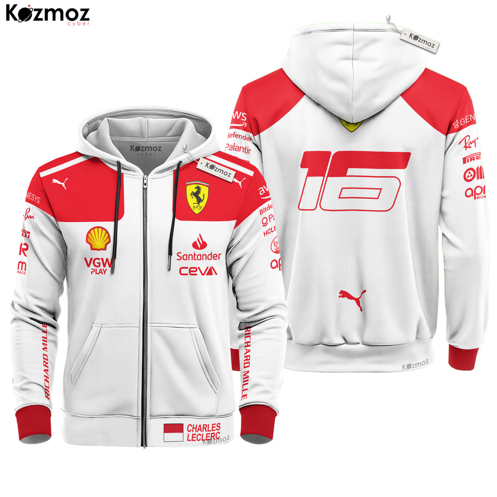Charles Leclerc Racing Costume 2023 Monaco GP Collection - SF Racing Team -