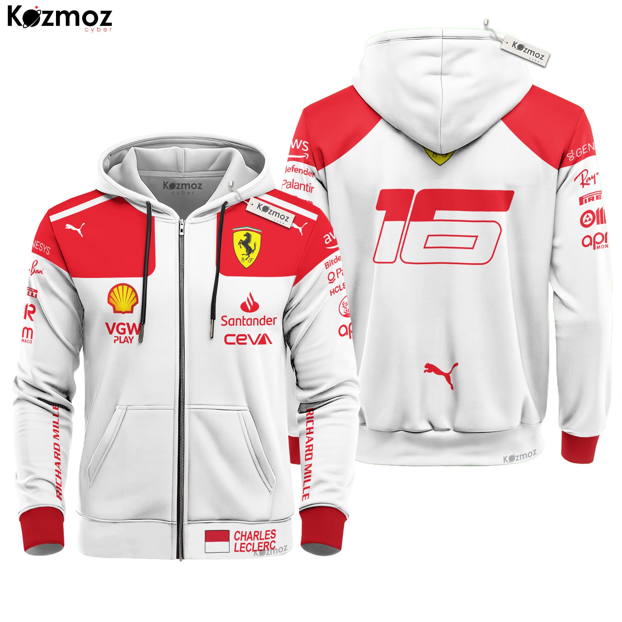 Charles Leclerc Racing Costume 2023 Monaco GP Collection - SF Racing Team -