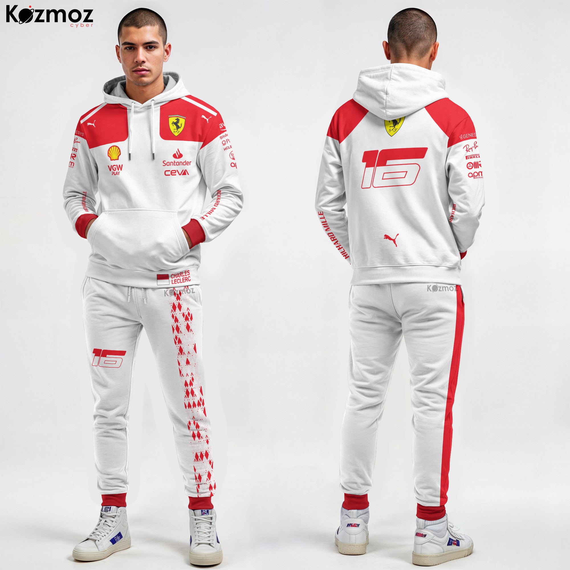 Charles Leclerc Racing Costume 2023 Monaco GP Collection - SF Racing Team -