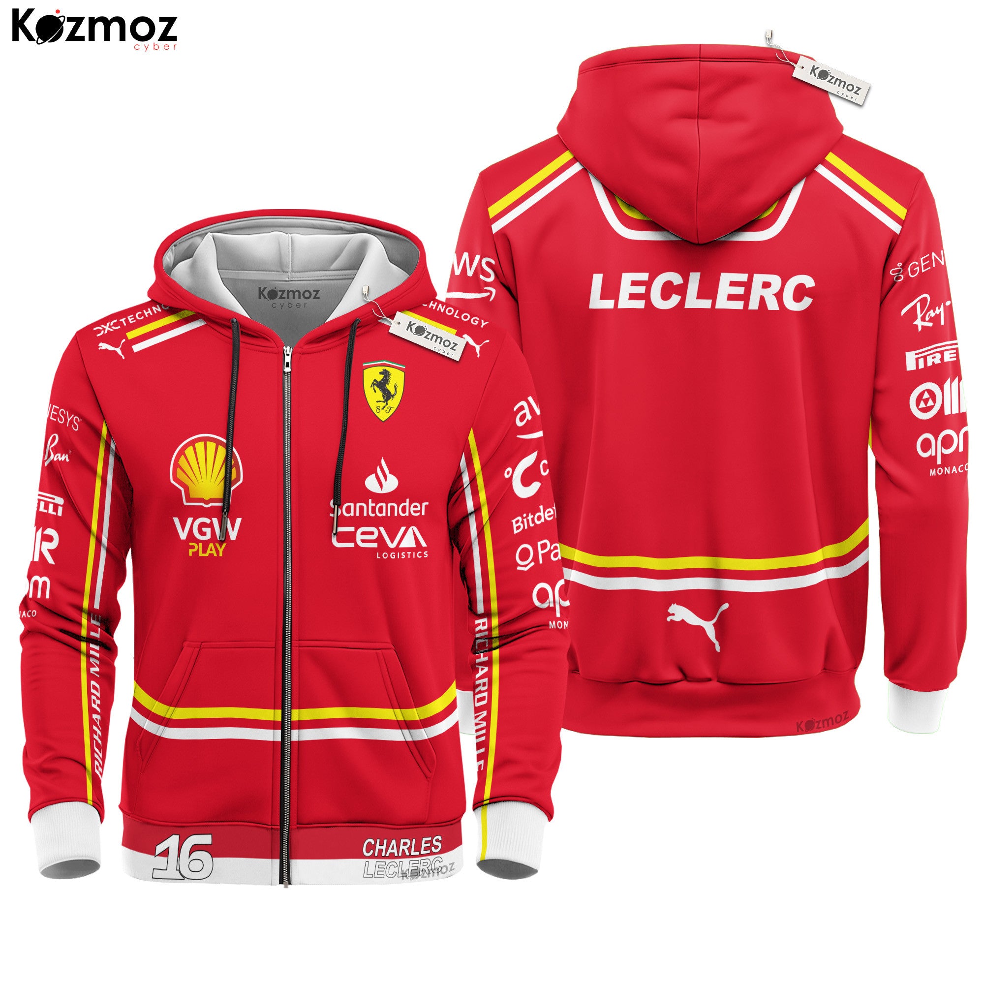 Charles Leclerc Racing Costume 2024 Collection - SF Racing Team