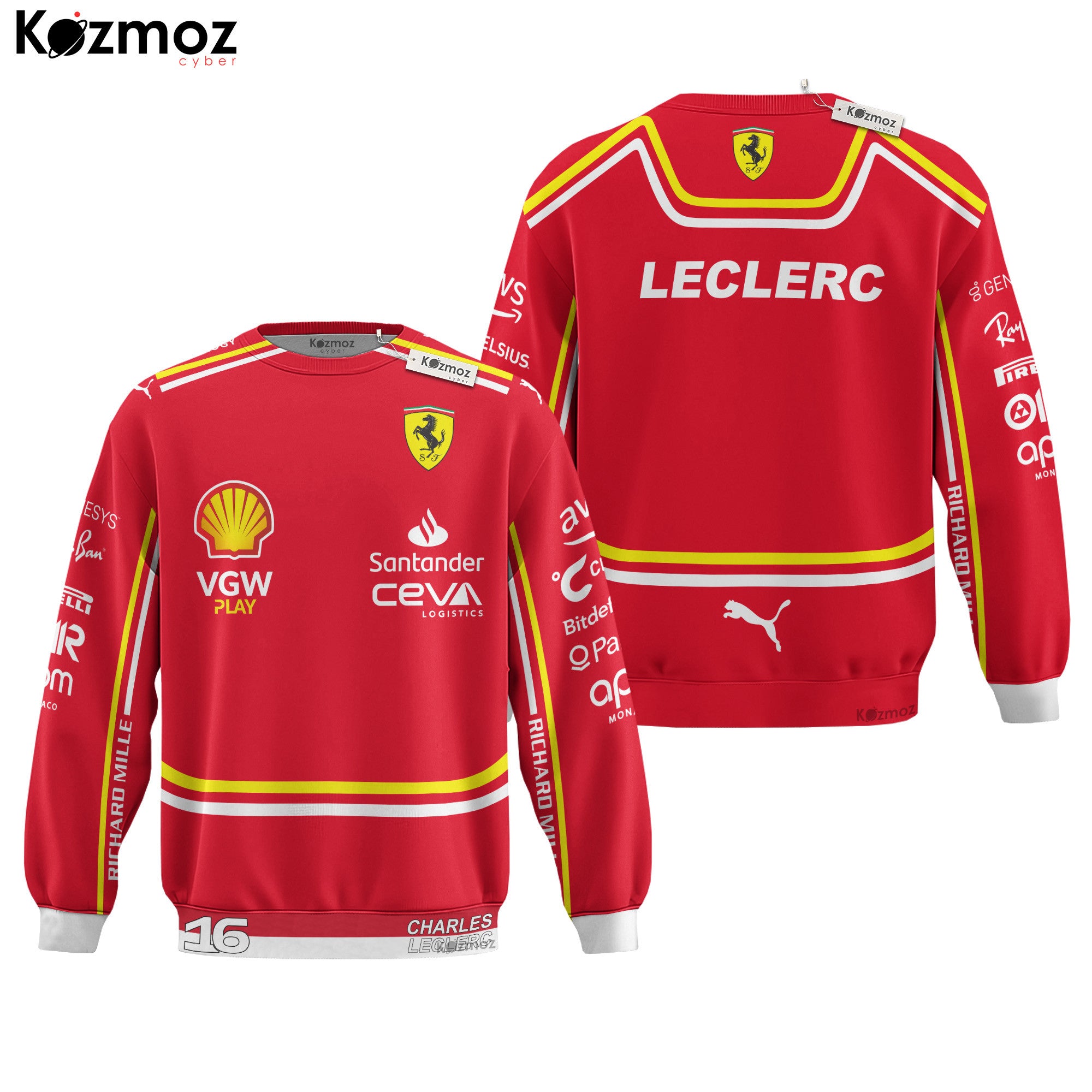 Charles Leclerc Racing Costume 2024 Collection - SF Racing Team