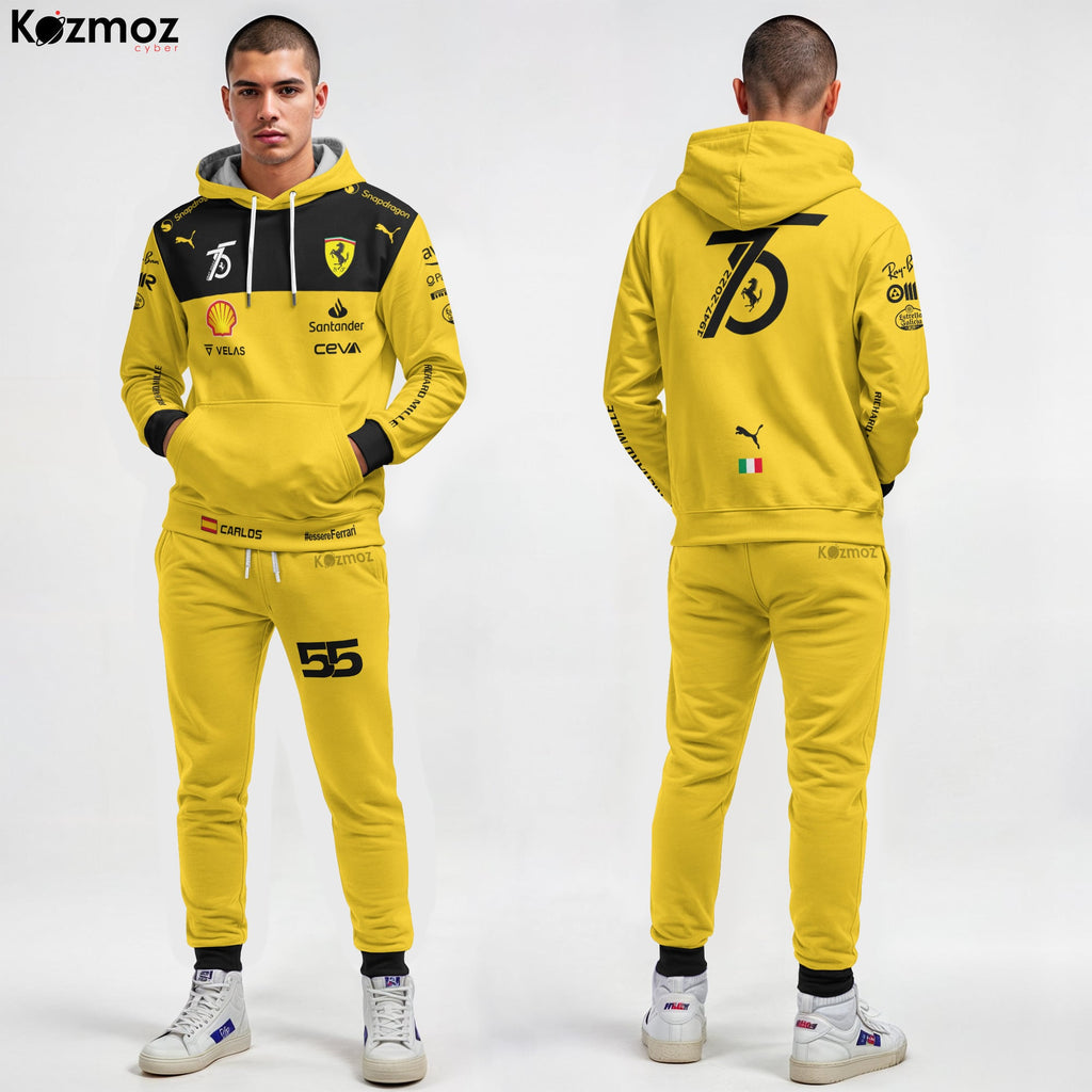 Carlos Sainz Jr Racing Costume 2022 SF 75th Anniversary Collection - SF Racing Team -