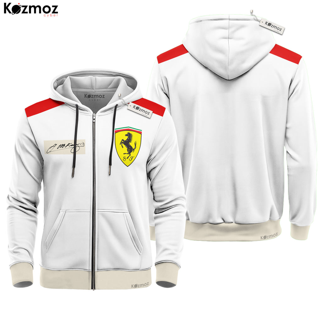Juan Manuel Fangio Signed Racing Costume SF 1956 Collection - SF Racing Team -