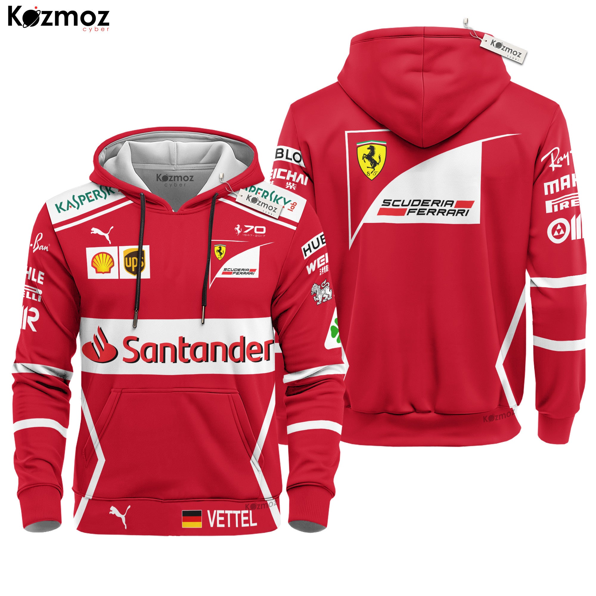 Sebastian Vettel Racing Costume 2017 Collection SF Racing Team -