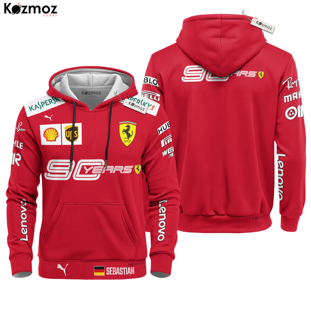 Sebastian Vettel Racing 90 Year Anniversary Costume 2019 Collection SF Racing Team -