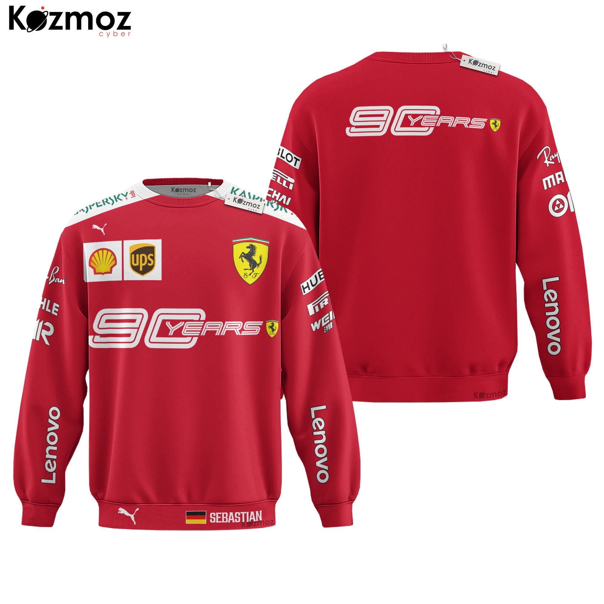 Sebastian Vettel Racing 90 Year Anniversary Costume 2019 Collection SF Racing Team -