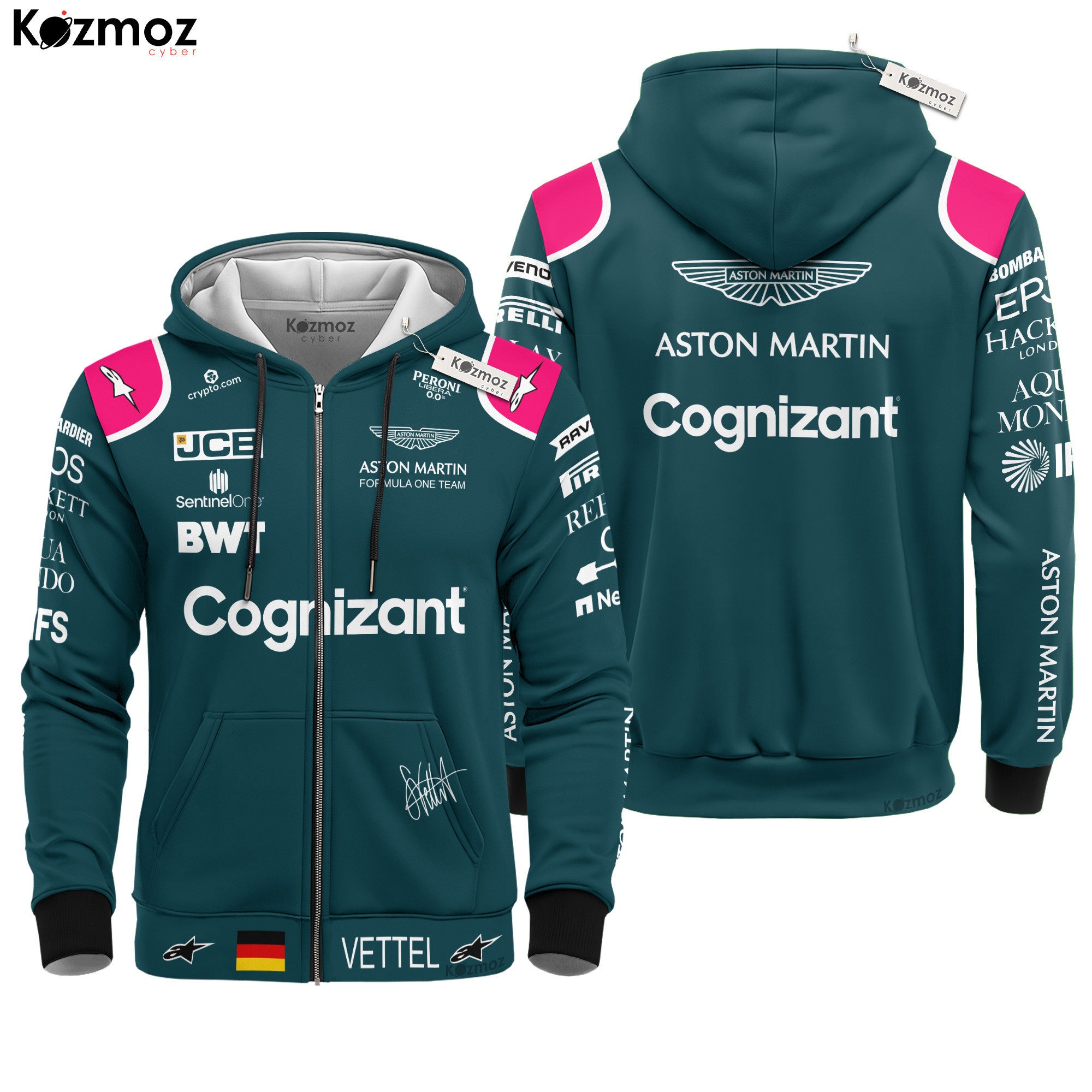 Sebastian Vettel Racing Costume 2021 Collection Aston Martin  Racing Team -