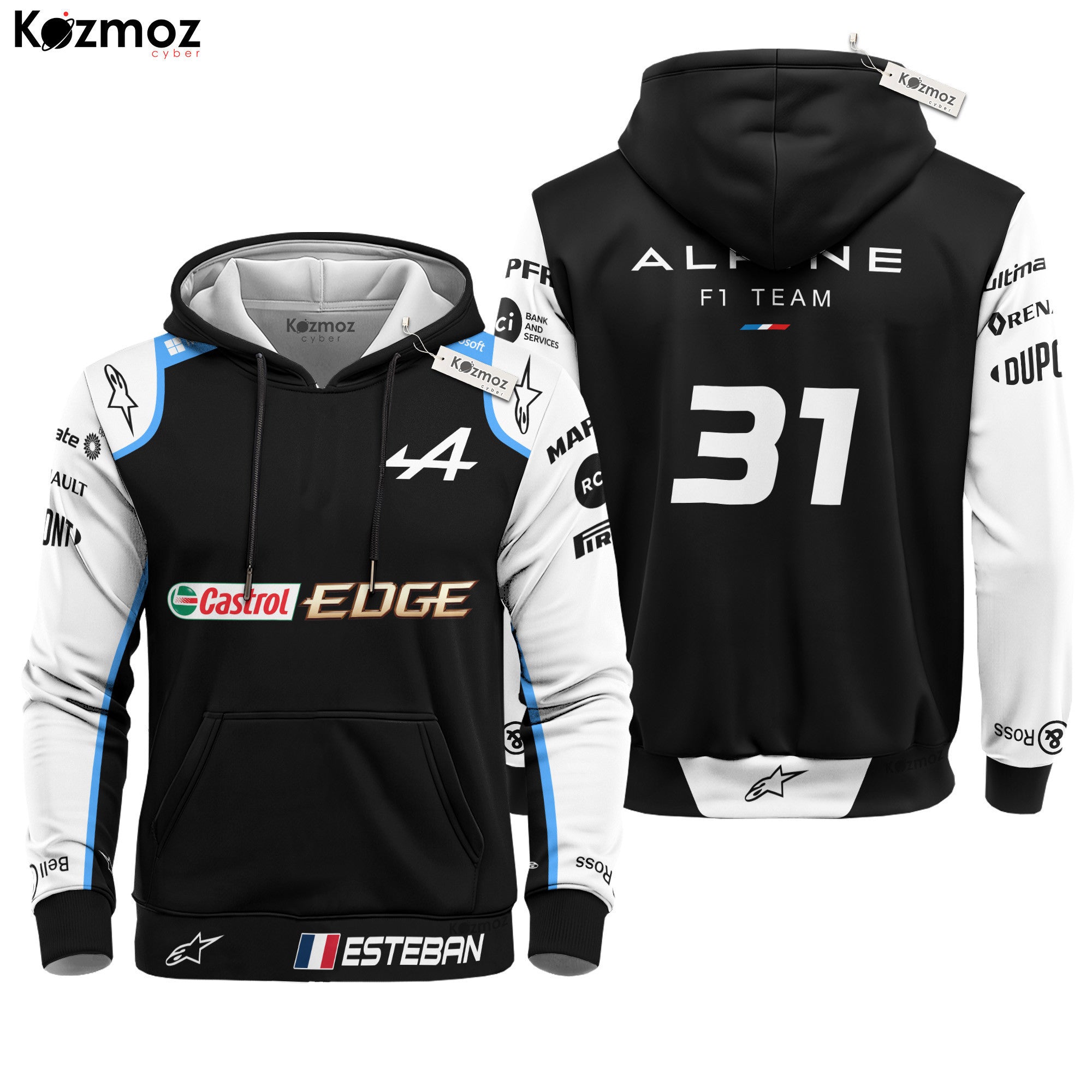 Esteban Ocon Racing Costume 2021 Race Used Alpine Racing Team -